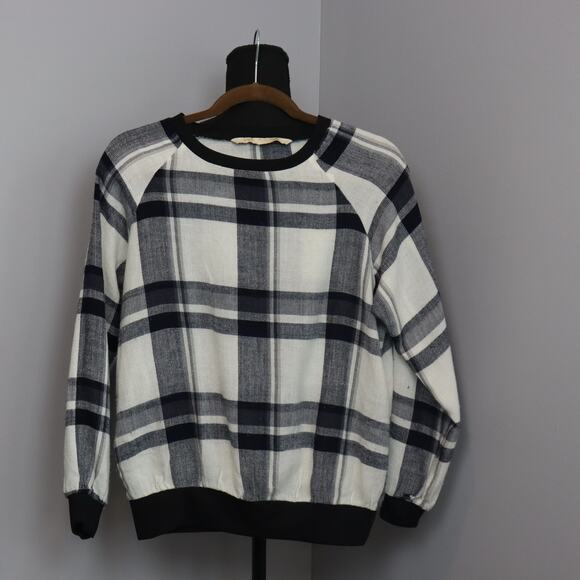 Minimal Gold Plaid Shirt, Size 8 - Picture 1 of 5
